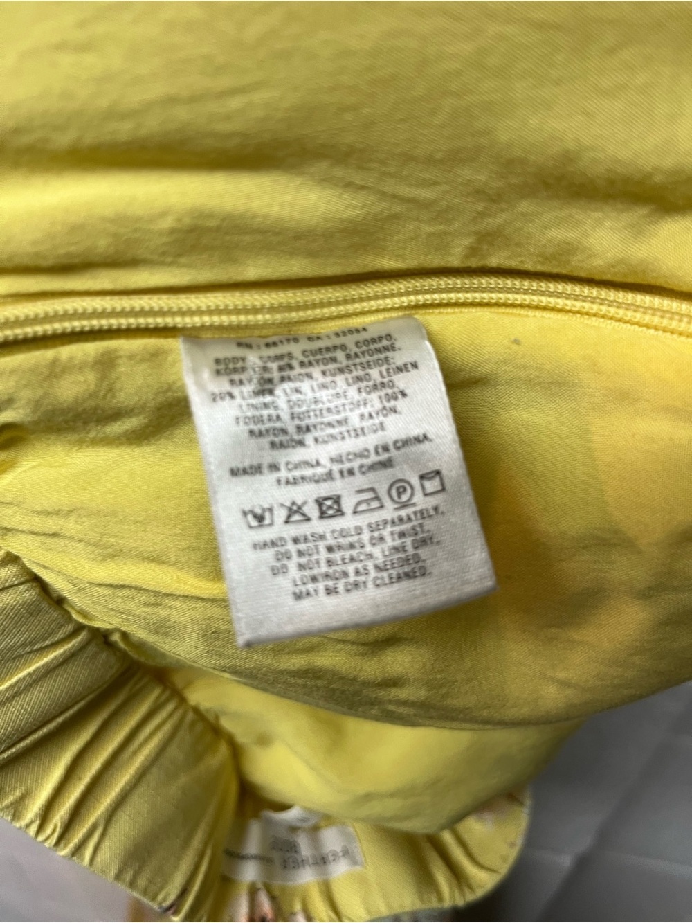 Anthropologie Yellow Floral Wide-Leg Pants - Picture 7 of 7